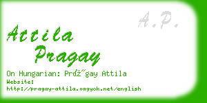 attila pragay business card